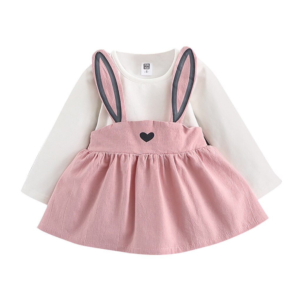 Telotun Kid Girl Fairy Tale Rabbit Kingdom Princess Pink Dress