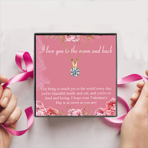 I Loe you to the moon and back Gift Box + Necklace (5 Options to choose from)