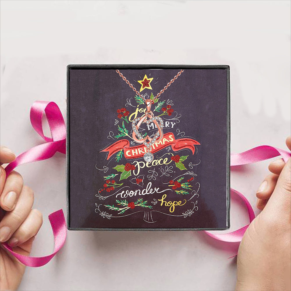 Joy Merry Christmas Peace Wonder Hope Gift Box + Necklace (5 Options to choose from)