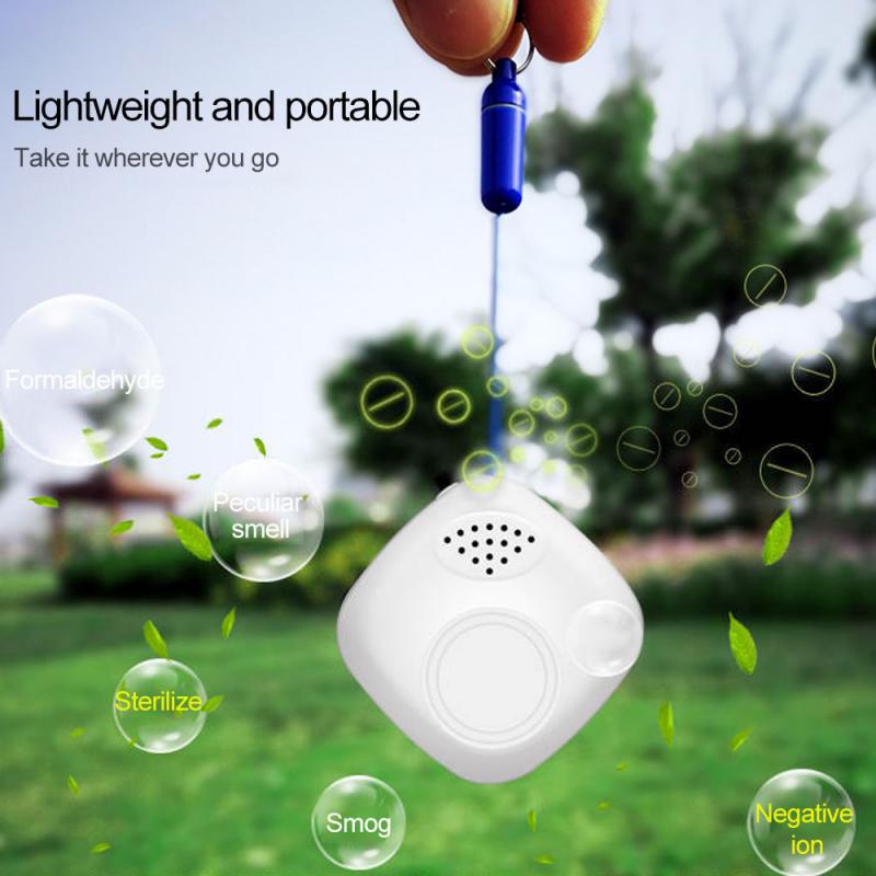 Personal Wearable Air Purifier Necklace Mini Portable Air Freshener Ionizer Negative Ion Generator Car Home Dual  Air Purifiers
