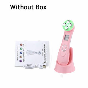Mesoterapia Facial 5 in 1 LED Skin Tightening Beauty RF EMS Photon Light Therapy Anti Aging Skin Rejuvenation Skin Care Tools