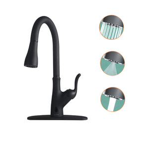 Retro Pull Down Touchless Single Handle Kitchen Faucet
