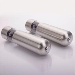 2pcs Stainless Steel Electric Automatic Pepper Mills Salt Grinder
