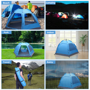 Waterproof Outdoor 3-4 Person Automatic Camping Tent