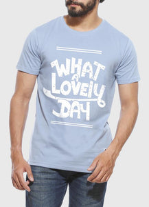What a Lovely Day - Men's Funny Yale Blue T-Shirt