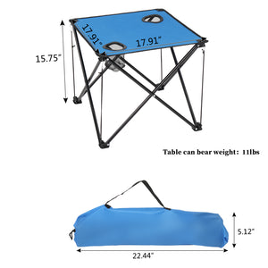 Oxford Cloth Steel Square Outdoor Travelling Folding Table