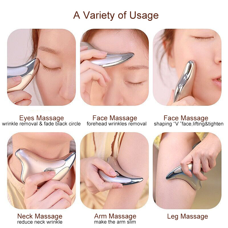 New Arrival face massager Face Lifting Device Body Massage USB Rechargeable Skin Rejuvenation Massager Electirc Scraping Tool