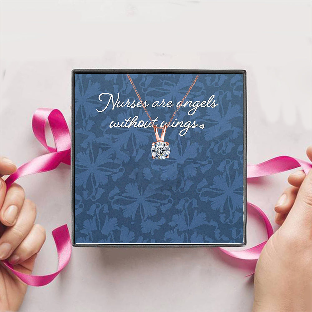 Nurses are angels without wings Gift Box + Necklace (5 Options to choose from)
