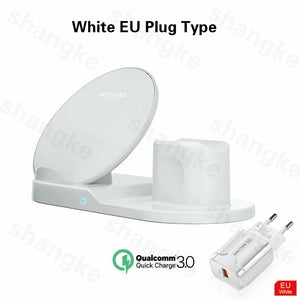 3 in 1 Fast Wireless Charger Dock Station Fast Charging For iPhone 11 11 Pro XR XS Max 8 for Apple Watch 2 3 4 5 For AirPods Pro