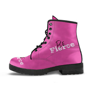 Be Fierce Leather Boots - Pink