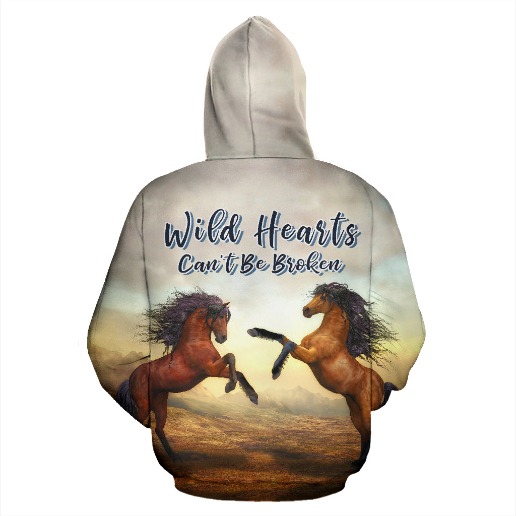 Wild Hearts Can't Be Broken All Over Print Hoodie