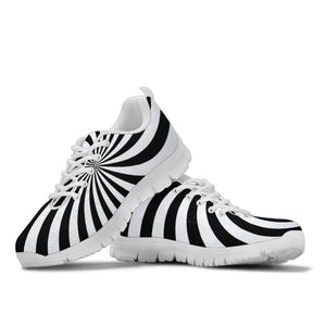 White Spiral Black and White Festival Sneaker Shoes