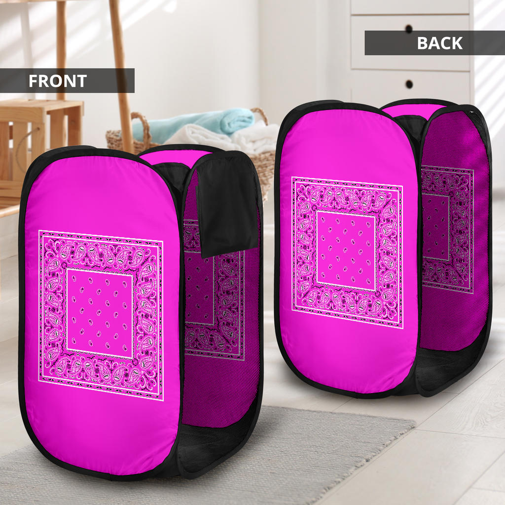 Abruptly Pink Bandana Laundry Basket