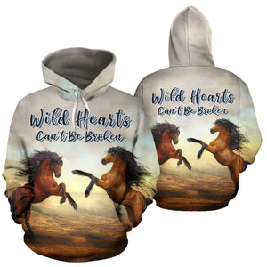 Wild Hearts Can't Be Broken All Over Print Hoodie