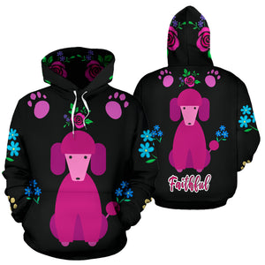 Faithful Poodle Dog All Over Print Hoodie Cute Poodles Dogs