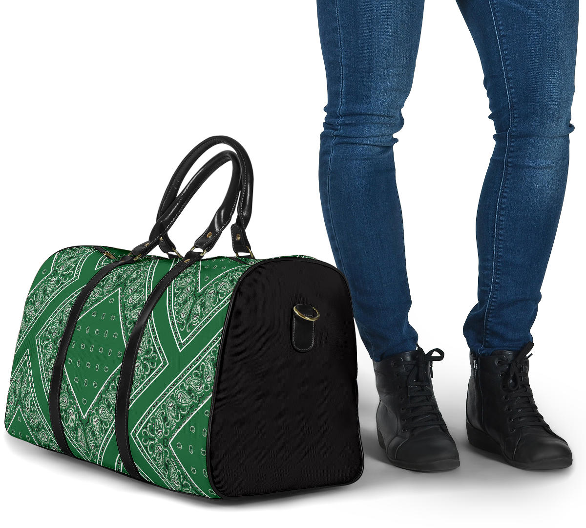 Classic Green Bandana Travel Bag