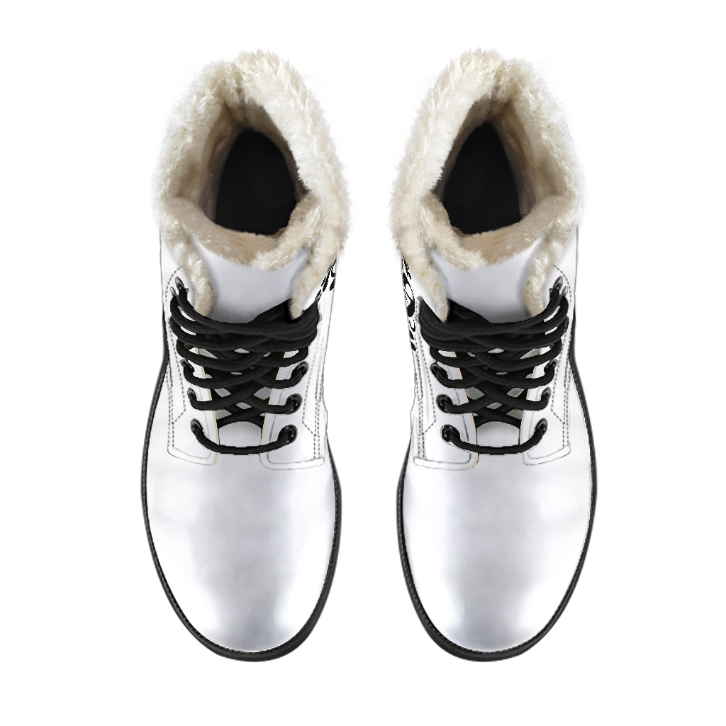 Faux fur dog mom boots