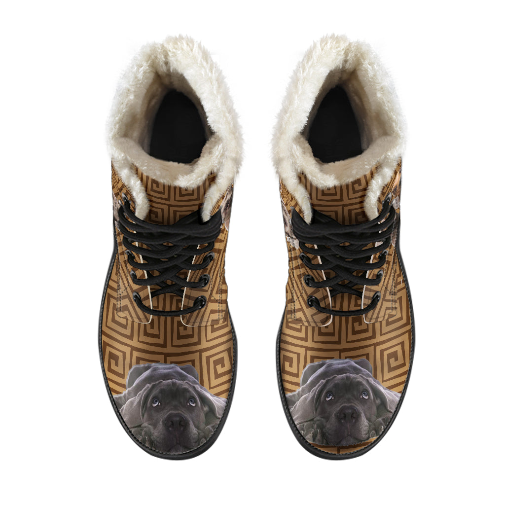 Funny dog faces Fur Boot