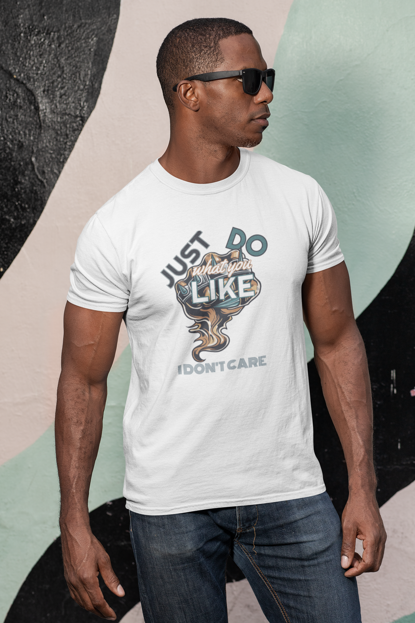 Men's Fitted Short Sleeve Tee - JUST DO WHAT YOU LIKE TO DO...I DON'T CARE