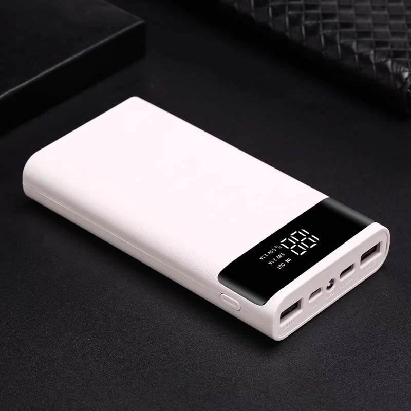 Micro Type C USB Ports DIY Powerbank Case 18650 Battery LED Light Charging Digital Display Power bank Kit Parts External Charger