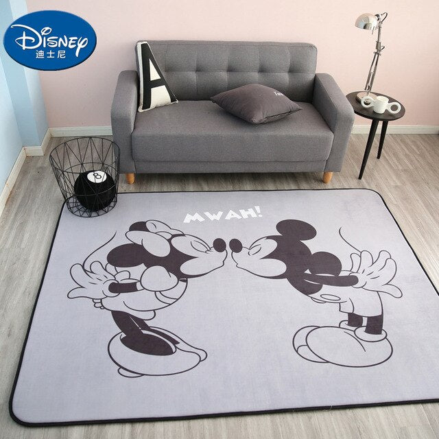 B & W Mickey Minnie Mouse Rug