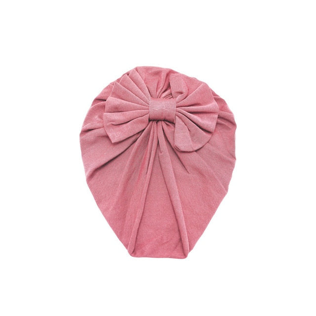 Cotton Stretchy Turban Headband Baby, Bowknot Print  Infant Head Wrap