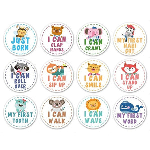12 Pcs Month Sticker for Baby Milestone Photography