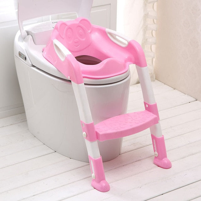 Folding Baby Potty Training Seat with Adjustable Ladder