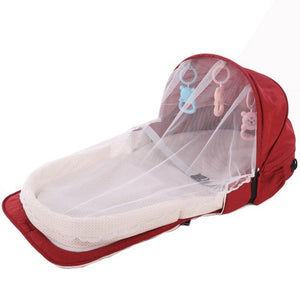 Portable Backpack Bed With Toys For Baby