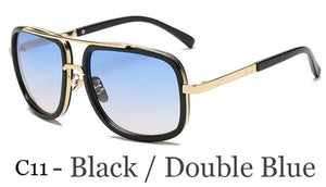 New Fashion Big Frame Sunglasses Men Square  Metal Sun Glasses Women Retro Sun Glasses Vintage High Quality Gafas Oculos De Sol