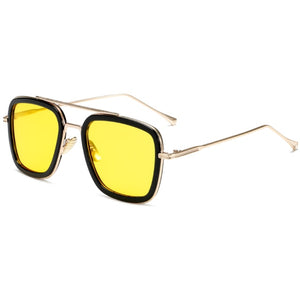 luxury Fashion Tony Stark Style for women Sunglasses Men Square Brand Design Sun Glasses Oculos Retro male iron Man oculos de