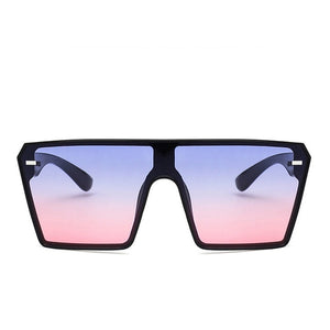 2020 Fashion Oversized Square Sunglasses Retro Gradient Big Frame Sun Glasses For  Women One Piece Gafas Shade Mirror Clear Lens