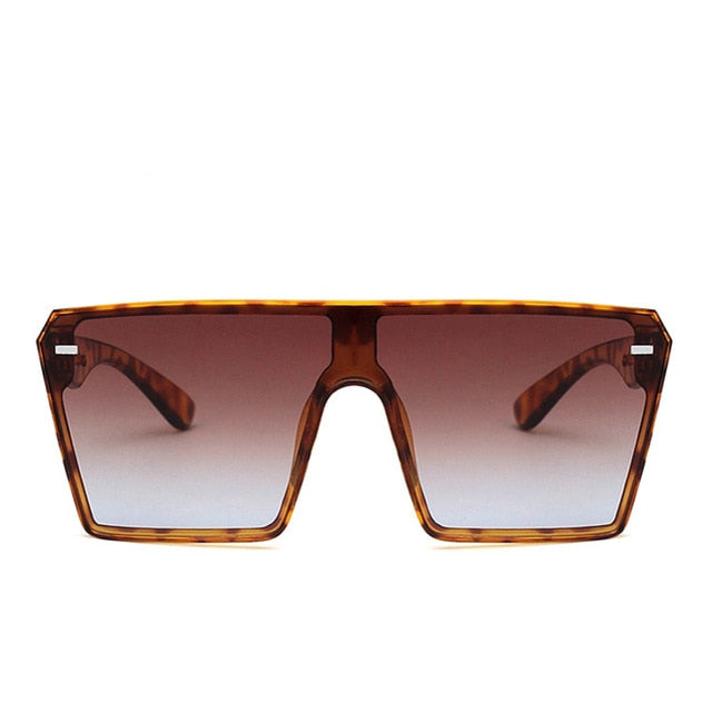 2020 Fashion Oversized Square Sunglasses Retro Gradient Big Frame Sun Glasses For  Women One Piece Gafas Shade Mirror Clear Lens