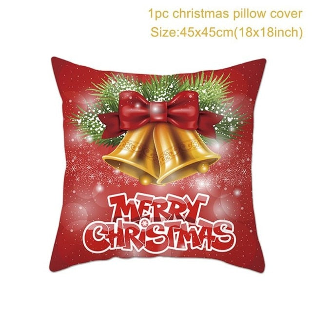 Santa pillowcase Happy New Year 2022 Xmas Gifts 2021 Christmas Decor For Home Merry Christmas Ornament Navidad Natal Xmas Gifts