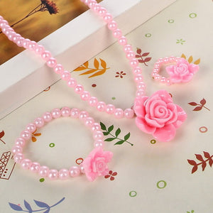 Beaded Children imitation Pearl Jewelry Best Baby Pink