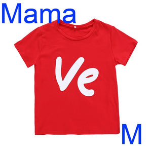 Love Me Mother Son Outfits Mom and Daughter Clothes Matching Family Look T shirts Mommy and Me Summer Family Matching Clothes
