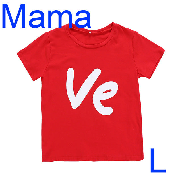 Love Me Mother Son Outfits Mom and Daughter Clothes Matching Family Look T shirts Mommy and Me Summer Family Matching Clothes