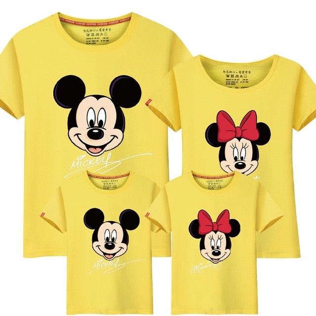 LYTLM Mickey Matching Family Outfits Family Look Mama e Hija Ropa Minnie TShirt Mommy and Daughter Matching Clothes Mom and Baby