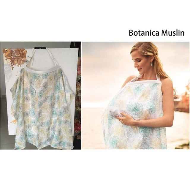 Breastfeeding Cover Baby Infant Breathable Cotton Muslin nursing cloth L large size big Nursing Cover feeding cover 72*102